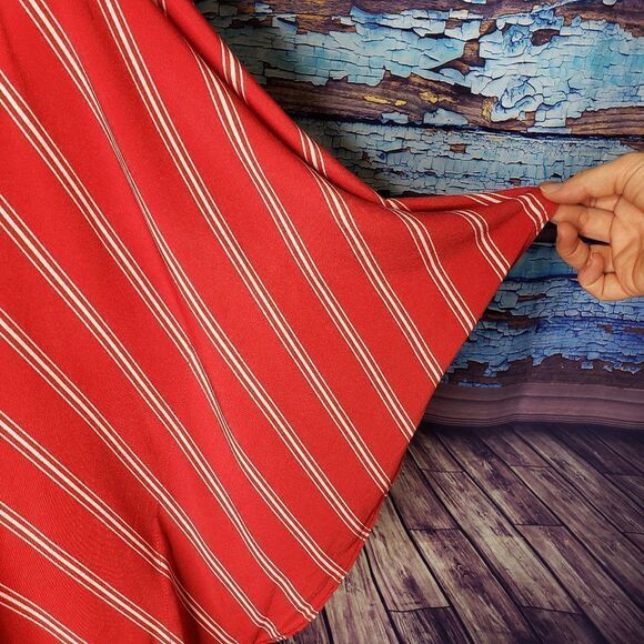 Susan Graver red white boho flowy top small - Picture 5 of 6